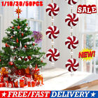 Christmas Red &amp; White Candy Hanging bead Pendant Ornaments Xmas Tree Decor ZR