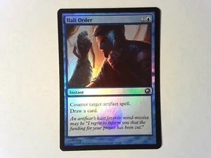 Foil Halt Order Scars of Mirrodin - Magic the Gathering Mtg - Blue - Picture 1 of 1
