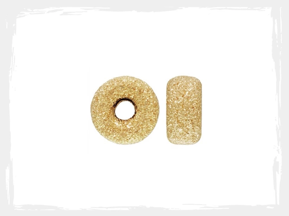 14k Gold Filled 3mm Stardust Rondelle Beads 8pcs #6122-3 Foto 1 de 1