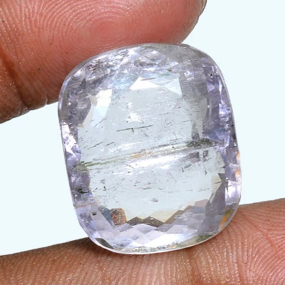 49.96 Cts Natural Kunzite Untreated Cushion Faceted Cut GRS Certified Gemstone  - Image 1 of 2