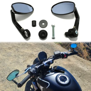 Motorcycle 7/8" Handle Bar End Rear View Mirror For Triumph Trident 660 750 900 - Picture 1 of 10