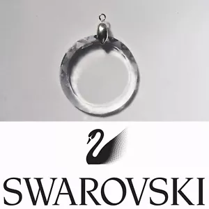 Swarovski® Kristall 6049 facettierte flache Scheibe Anhänger 30 mm Sterlingsilber Schleife - Bild 1 von 12