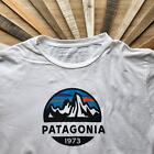 Patagonia Men's Large Slim Fit White Organic Cotton T-Shirt with Graphic