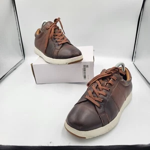 DKNY Men's Leather Brown Casual Trainers UK Size 7.5 - Picture 1 of 7
