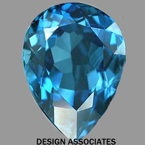 JUEGO DE 2 PIEZAS TOPACIO AZUL SUIZO 5X3 MM CORTE PERA TODO NATURAL AAA Foto 1 de 1