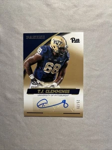 2016 Panini Collegiate Pitt TJ Clemmings Auto Autographs Gold 25/25 eBay 1/1 - Picture 1 of 2