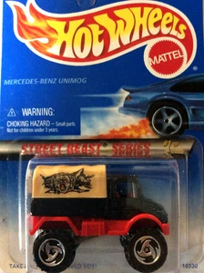 Hot Wheels Street Beast Series 1/4 Black Mercedes-Benz Unimog  - Picture 1 of 2