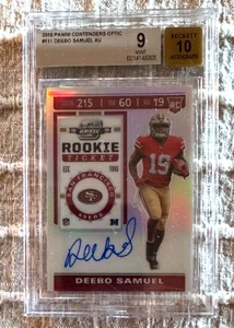 Boleto de novato Contenders Optic Deebo Samuels 2019 automático radiocontrol BGS 9 (2 disponibles) - Imagen 1 de 2