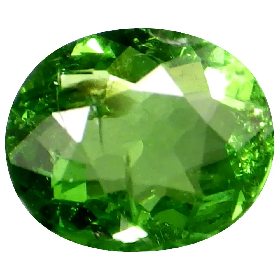 Piedra preciosa granate tsavorita Tanzania ovalada (5 x 4 mm) de 0,32 quilates sin calefacción/sin tratar Foto 1 de 1