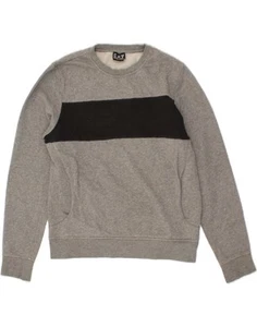 EMPORIO ARMANI Mens Sweatshirt Jumper Small Grey Colourblock Cotton CV06 - Picture 1 of 4