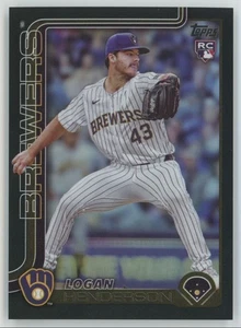 2025 Topps Update BLACK Rainbow Foil Logan Henderson Rookie 7/10 #US137 C79 - Picture 1 of 2