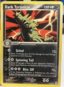 Pokemon TCG Dark Tyranitar Reverse Holo 19/109 EX Team Rocket - Picture 1 of 1
