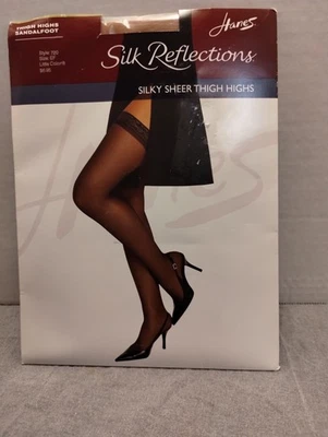 Hanes Silk Reflections Muslo Alto Talla EF "Pequeño Color" Sedoso Transparente 720 NUEVO Foto 1 de 2