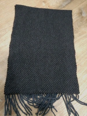 Шарф Enzo Mantovani 100% кашемир в елочку коричнево-серый / серо-коричневая бахрома сделано в - Изображение 1 из 4