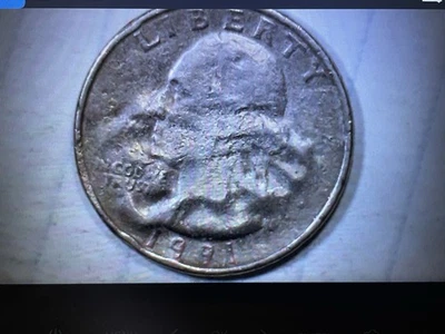 1991-P Washington Quarter Error Struck - Image 1 of 4