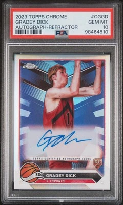 2023 TOPPS CHROME TOPPS CHROME AUTOS REFRACTOR #CGGD GRADEY DICK PSA 10 - Image 1 of 2