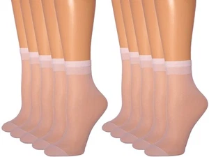 10 Pairs Women's Ankle Low Cut Sheer Socks Lightweight Comfortable Casual - Picture 1 of 4