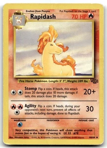 Rapidash 44/64 Jungle Uncommon Unlimited Pokemon TCG HP - Picture 1 of 2