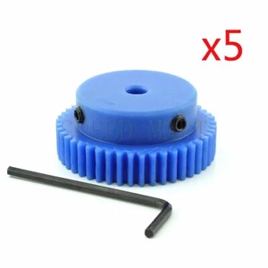 5pc 1 Module Nylon Spur Gear 45 Teeth Bore 12mm Motor Gear Wheel With Steps - Picture 1 of 5