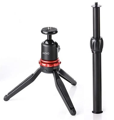 Movo MV-T1 Adjustable Aluminum Alloy Tabletop Tripod (Height Range: 3" to 16") - Image 1 of 4