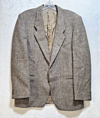 Casaco esportivo vintage Daniel Hechter marrom lã tweed tamanho. 40R (medido) - Imagem 1 de 4