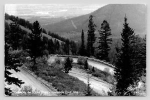 Cartolina RPPC Switchbacks Teton Pass Jackson Hole Wyoming Birdseye vintage non pubblicata - Foto 1 di 2