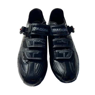 Diadora Trivex Plus X 山地自行车鞋男式 7 码黑色新品 — 第 1/4 张图片