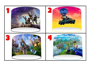FORTNITE GAMING CEILING LIGHT SHADE OR TABLE LAMPSHADE-4 DESIGNS-3 SIZES - Picture 1 of 9