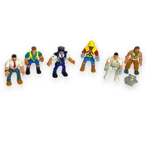 Imaginext Figures LOT OF 6 Cop Caveman Medic EMT Construction Officer Misc. 2002 - Picture 1 of 8