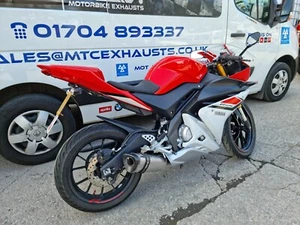 Yamaha YZF-R125 2019–22' Stainless Road Legal/Race Motorbike Exhaust system &Can - Picture 1 of 47