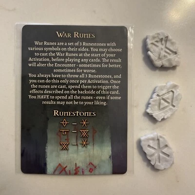 Tainted Grail - The Fall of Avalon - War Runes Board Game Promo Card + Rune Bits - Bild 1 von 2