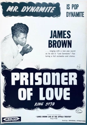 JAMES BROWN 1963 POSTER ADVERT PRISONER OF LOVE King Records - Image 1 of 3