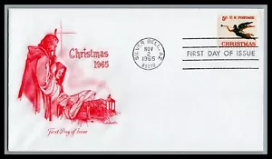 US FDC # 1276 5c Angel With Trumpet, Noel Artmaster 1965, 9L487 - Picture 1 of 1