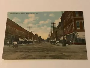Postal de centavo escena callejera de La Salle Street Ottawa Illinois fecha 1911 - Imagen 1 de 4