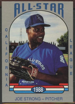 1988 California  League All-Stars #20 Joe Strong Reno Silver Sox - Image 1 of 2