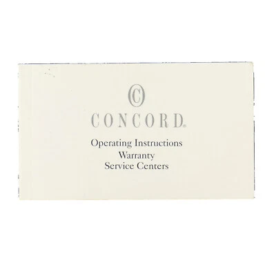 CONCORD OPERATING INSTRUCTIONS, WARRANTY AND SERVICE CENTER BOOKLET - Image 1 of 2
