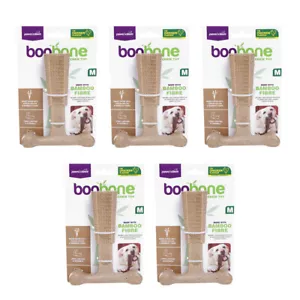 5x Paws & Claws 14.5cm T-Bone Dog Chewable Treat Toy Chicken/Beef Assort Flavour - Picture 1 of 6