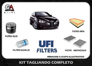 Kit 4 filtri per tagliando ALFA ROMEO 147 GT 1.9 JTD JTDM Originali della UFI - Foto 1 di 5