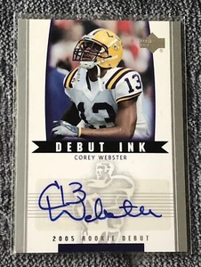 2005 Upper Deck Debut Ink Limited Corey Webster #DI-CO Rookie Auto 27g - Picture 1 of 3