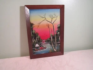 Zuma Original Ölgemälde auf Karton - gerahmt - Afrikanischer Sonnenuntergang (3) - Bild 1 von 9