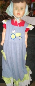 Boutique 4X girls Chicken Farm Tractor pinafore dress - Picture 1 of 4