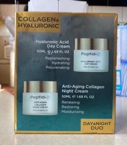 Collagen Hyaluronic Acid Day Cream & Anti-Aging Collagen Night Cream Free S&H! - Picture 1 of 6