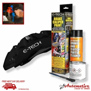 Kit de pintura de pinza E-Tech negro mate - bujes de batería bahía de motor coche furgoneta camión - Imagen 1 de 4