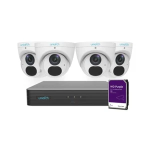 Uniarch 8CH Kit with 6MP 4 X Starlight Fixed Turret Network Camera (In a Kit Box - Picture 1 of 8