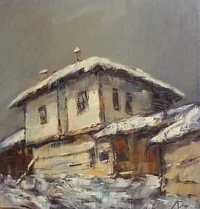 Lubomir Doichev, pintura al óleo contemporánea paisaje, firmado - Imagen 1 de 12