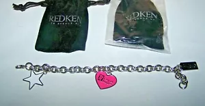 7 1/2" REDKEN 5TH AVENUE NYC CITY OF HOPE CHARM BRACELET- NEW IN VELVET POUCH - Picture 1 of 2