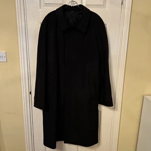 56 makelloser dunkelgrauer einreihiger Mantel aus Wolle und Kaschmir Fabio Baldan - Bild 1 von 15