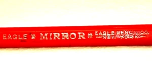 "EAGLE ☆ MIRROR ☆Eagle Pencil Co/New York U.S.A." roter unbenutzter Holzstift - Bild 1 von 14