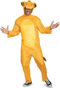 Simba Jumpsuit Disney Lion King Movie Fancy Dress Up Halloween Adult Costume - Picture 1 of 9