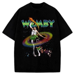 Victor Wembanyama Wemby Space Jam Monstar Dunk 90's Vintage Style T-Shirt - Picture 1 of 7